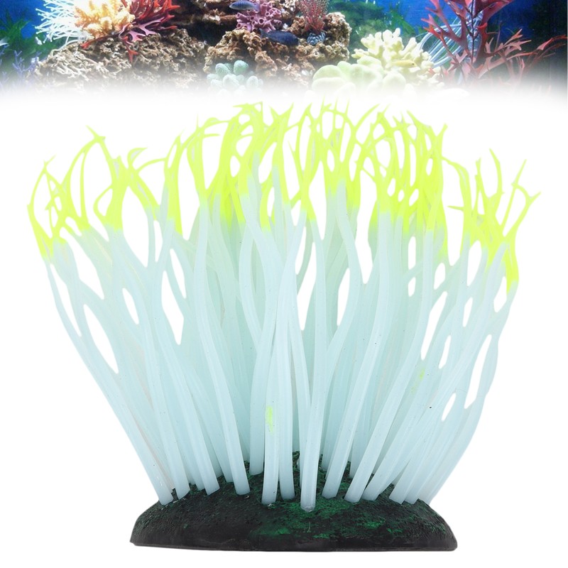 Aquarium Anemone Realistic Luminous Silicone Sea Anemone for Fish Tank