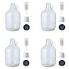 FastRack 4-Pack 1G Clear Glass Jugs with Polyseal Caps, 6.5G