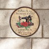 Welcome to My Woman Cave Round Metal Sign Sewing Room