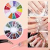 TEEROVA Nail Art Kit, 42 Acrylic Powder Liquid Brush Glitter