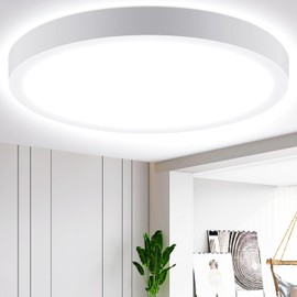 Aigostar LED Ceiling Light Flat 24 W, 6500 K, Diameter 289 mm, 2700 LM Lamps Ceiling Ideal for Living Room, Bedroom, Kitchen, Balcony, Warm White LED Lamps, Ceiling Lamps, Diameter 289 mm x Height 38