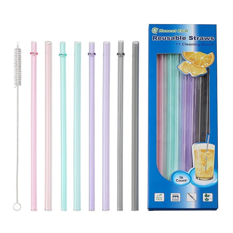 17 count Extra Long Reusable straws