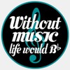 CafePress Music Quote Treble Clef Medium Die Cut Sticker, 5.75"