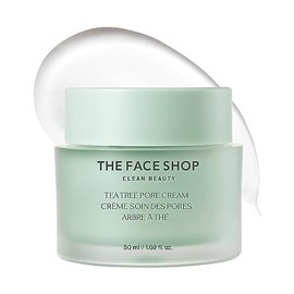 The Face Shop Tea Tree - Crema Facial Coreana| Hidratante Ligero Control de Poros y Sebo | Con AHA, BHA, Pha y Extracto de Árbol de Té | Calma la Irri