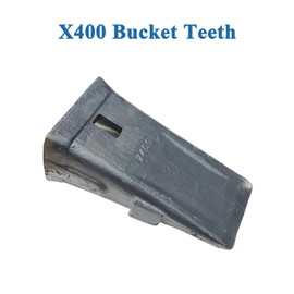 HYAT X400 Dirt Tooth Digging Bucket Teeth + P400HD Flex Pin, Hensley Style X400SP Series Sharp Bucket Teeth Dirt Teeth Fit for Hensley X400 Skid Steer Excavator Backhoe - 1 Pack