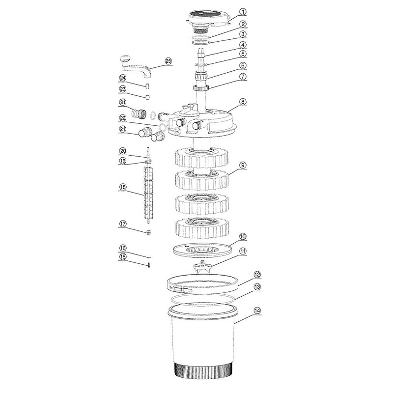 SUN CPF-2500 Grech Pond Bio Pressure Filter, UVC Upto 1600