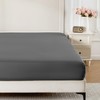 ROSE&RISY Dark Grey Twin Fitted Sheet,Soft and Breathable for Sleeping,Cooling