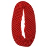 Wrapables Dottie Infinity Acrylic Knit Scarf Winter Circle Scarf, Red/Black