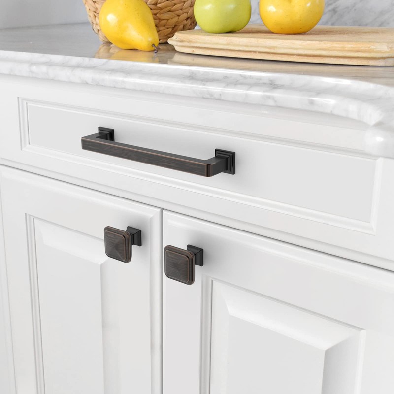 Amerdeco 10 Pack Oil Rubbed Bronze Cabinet Pulls 5 Inch(128MM)