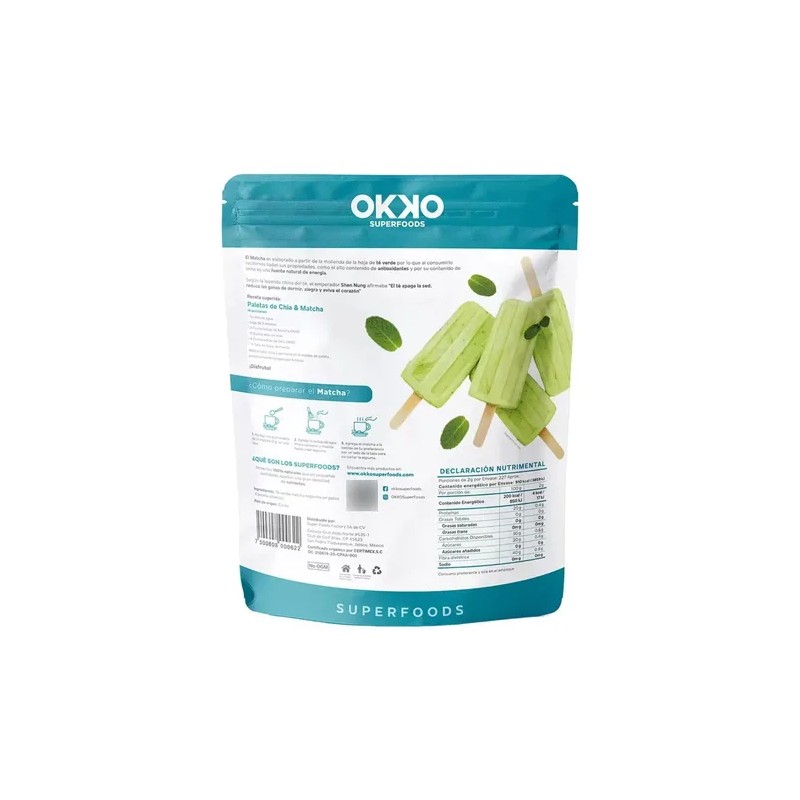 Té Verde Orgánico Matcha Okko Superfoods 454g