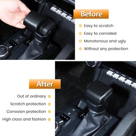 Heutamo Gear Shift Knob Cover Trim Compatible with Toyota Tacoma 2024 2025 2026 Interior Accessories, ABS Gear Shifter Knob Lever Panel Cover (Matte Black)