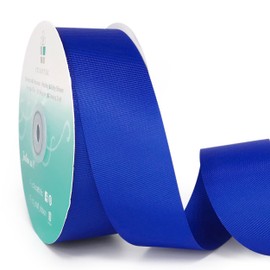 CT CRAFT LLC Grosgrain Solid Fabric Ribbon 1-1/2 Inch x 50 Yds Royal Blue for Christmas Home Decor Gift Wrapping DIY Crafts Hair Bow Scrapbook