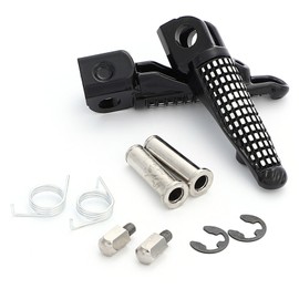 calm wish Motorcycle Yamaha Motorcycle Pegs Aluminum Step Bar YAMAHA Foot Rest YZF XJR Black Left and Right Set Universal