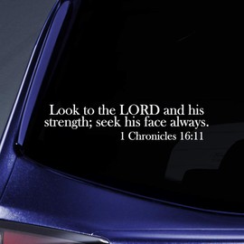 Bargain Max Decals 1 Chronicles 16:11 Verse Sticker Decal Notebook Car Laptop 8" (White)