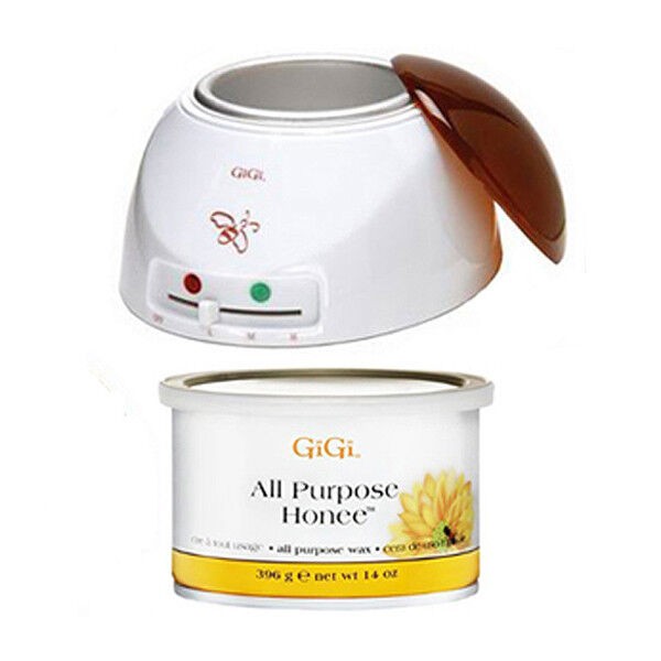 GiGi Wax Warmer 0225 + GiGi 14oz All Purpose Honee Wax Can 0330 Hair Removal Kit