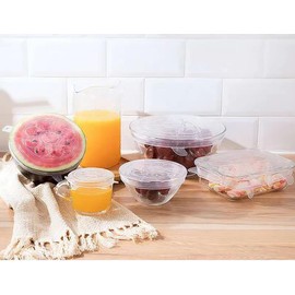 12Pcs Stretch Lids Reusable Suction Food Storage Covers