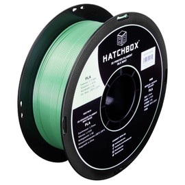 HATCHBOX 1.75mm Silk Mint PLA 3D Printer Filament, 1 KG Spool, Dimensional Accuracy +/- 0.03 mm, 3D Printing Filament