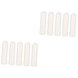 Baluue 10pcs White Essential Oil Refillable Tubes Aromatherapy Design for Personalizing Scents Breathing Your Favorite Oils