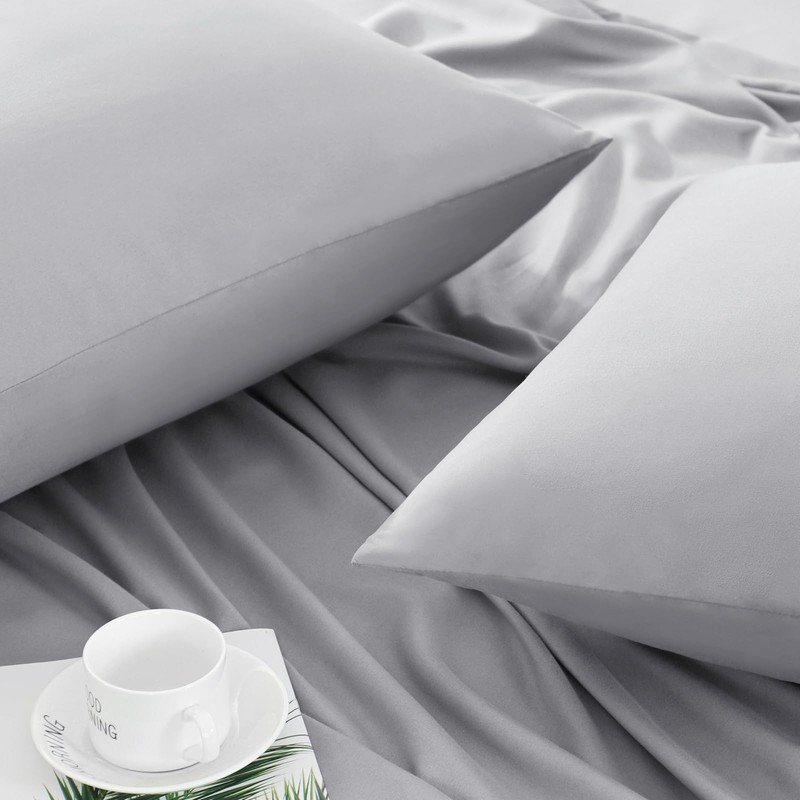 Tifschlaf Pillow Cases 4 Pack - Light Grey Pillowcases Pack