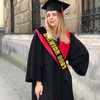 Senior 2027 Sash - Black Satin with Gold Glitter Letters