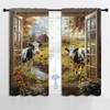 Farm Animal Boy Girls Blackout Curtains,Funny Cow Country Farmhouse Barn