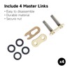 HILAKE Gold 530 X-Ring Chain 120 Links with Connecting Master