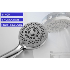 MISSMIN High Pressure RV Handheld Shower Head - Water Saving Showerhead - Bracket - Shower Hose
