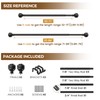 KAMANINA Curtain Rods for Windows 48 to 84 Inch, Black