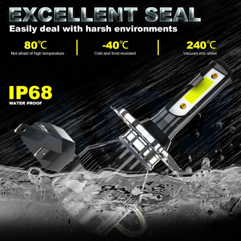 AQJ 4x 5.75" 5-3/4" Round LED Headlights Projector Beam for