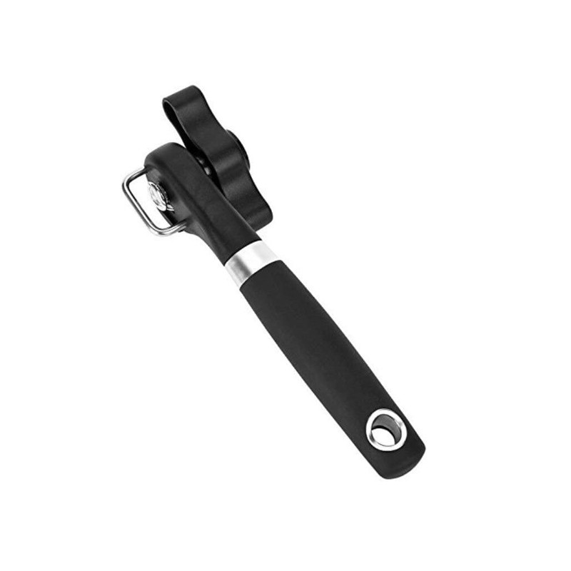 Dreampassing Stainless Steel Safety Ergonomic Swivel Can Opener (Black) ha427