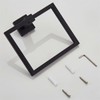 Towel Ring Square Towel Holder Black Painted Matt Stainless Steel