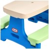 Little Tikes Easy Store Jr. Kid Picnic Play Table, Blue,green
