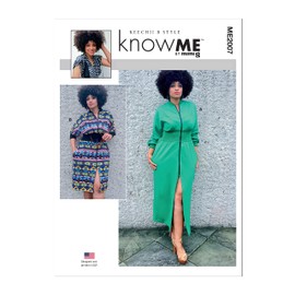 Know Me Misses' Knit Dresses Sewing Pattern Kit by Keechii B Style, Design Code ME2007, Sizes 8-10-12-14-16
