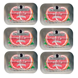 Dr. Doolittle’s Sugar Free Pastilles with Stevia for Voice and Throat, Grapefruit Flavor, 2.12 Ounce Tin, Approximately 25 Count Package, 6 Pack