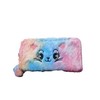 Estuche Escolar Kawaii de Peluche, Diseño de Gato, Multicolor Pastel,