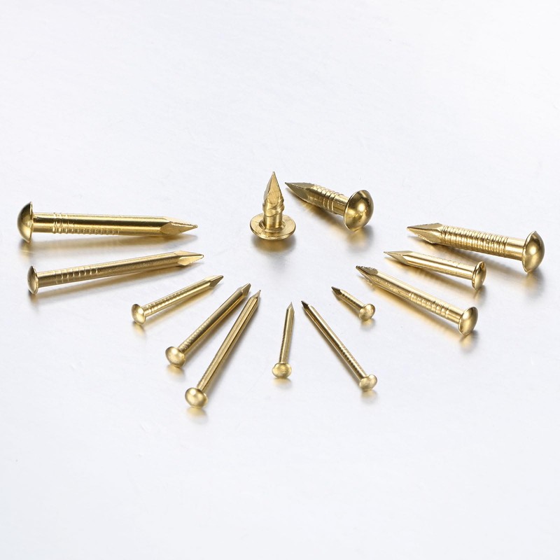 200-Pack Small Tiny Nails, 2mm x 25mm Brass Precision MIni