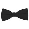 Formal Black Satin Banded Men's Bow Tie