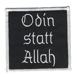 Odin instead of Allah Sew-On / Patch | Rocker, Biker, Coat, Vest, Heavy Metal, Thor's Hammer