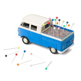 corpus delicti :: Rolling Pin Cushion Compatible with VW Bus T1 Transporter Flatbed Truck with Felt Insert Includes Pins - Sewing Mobile (Blue)