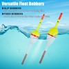 OROOTL Wood Slip Bobbers Fishing Bobbers Floats Spring Oval Stick