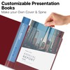 Dunwell Binder with Plastic Sleeves (Ruby), 24-Pocket Presentation Book, 8.5