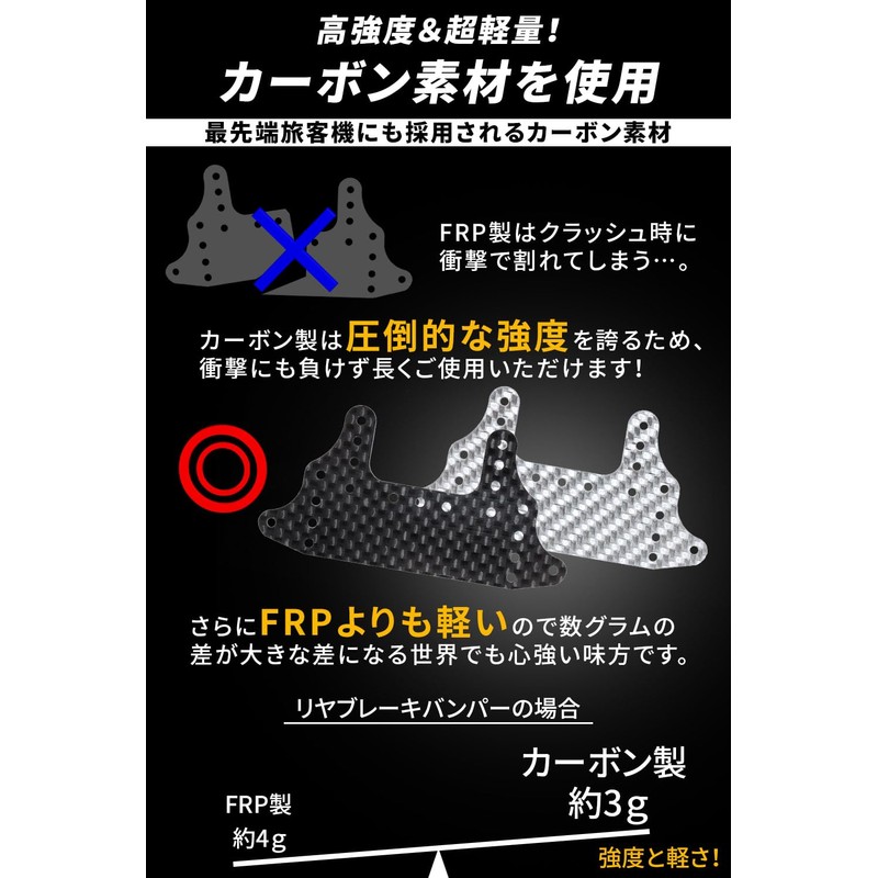Mini 4WD Carbon Rear Brake Bumper 【Adopted in the most