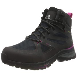 Jack Wolfskin Women's Force Striker Texapore Mid Hiking Shoe Boot, Phantom/Pink, 7