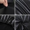 Shukii Black Waterproof PU Leather Chair Cover - Office Desk