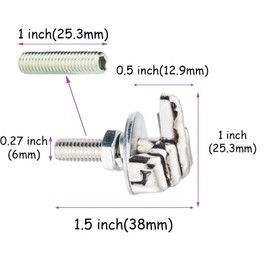 Temzzer Unique License Plate Screws Kit Anti-Theft Car Tag Fasteners Cool Motorcycle Car Plate Holders for Most Vehicle Motorbike 4 Pcs (Silver)