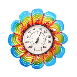 MUMTOP Outdoor Thermometer for Patio - Indoor Outdoor Wall Thermometer - Colorful Flower Decorative Temperature for Home or Garden Decor