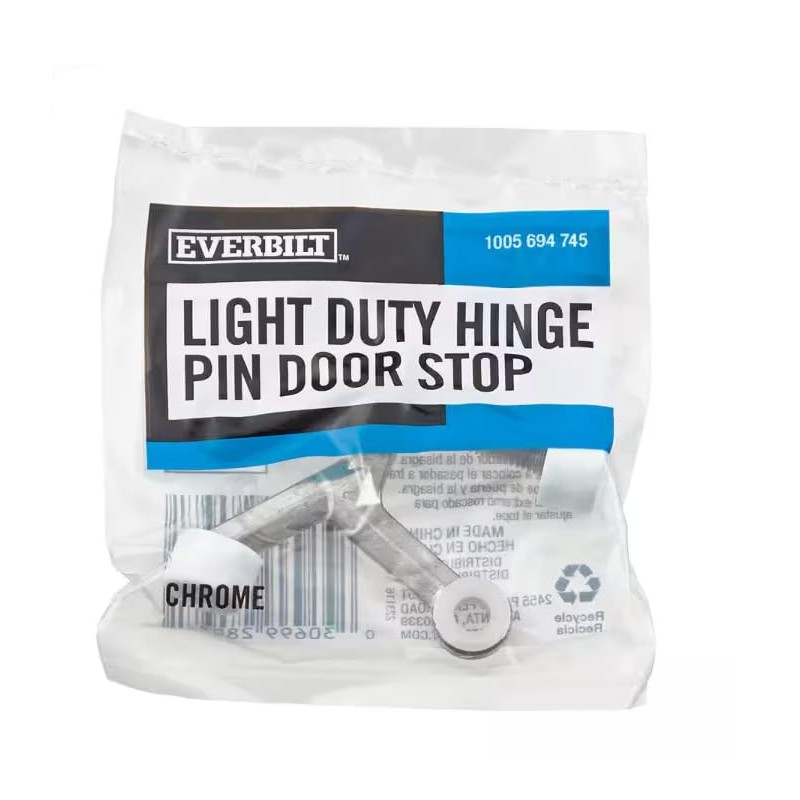 Everbilt Chrome Light Duty Hinge Pin Door Stop (10-Pack)