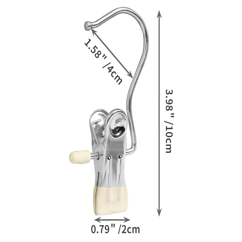 Walquicks 24 Pcs Stainless Steel Boot Hanger Clips, Heavy Duty