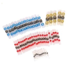 Gasa 50pcs Waterproof Solder Seal Heat Shrink Butt Wire Connector Terminal Electrical Copper (4 Sizes)