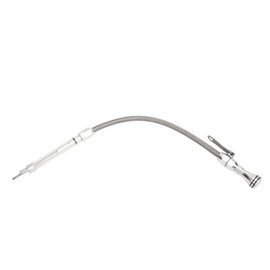 Engine Flexible Oil Dipstick Stainless Steel Fluid Oil Level Dipstick Tool for LSX LS1 LS2 LS2 LS6 4.8L 5.7L 6.0L 6.2L Silver